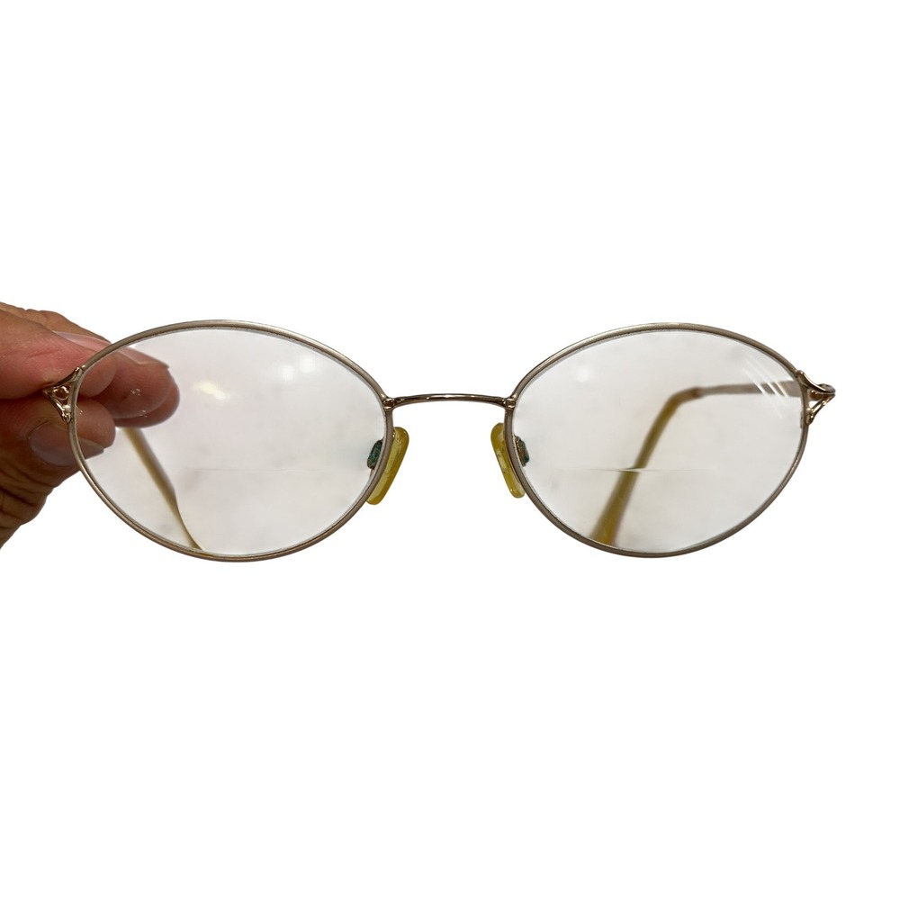 Sophia Loren Zyloware Eyeglasses Womens Gold Metal Oval Frame  52-19